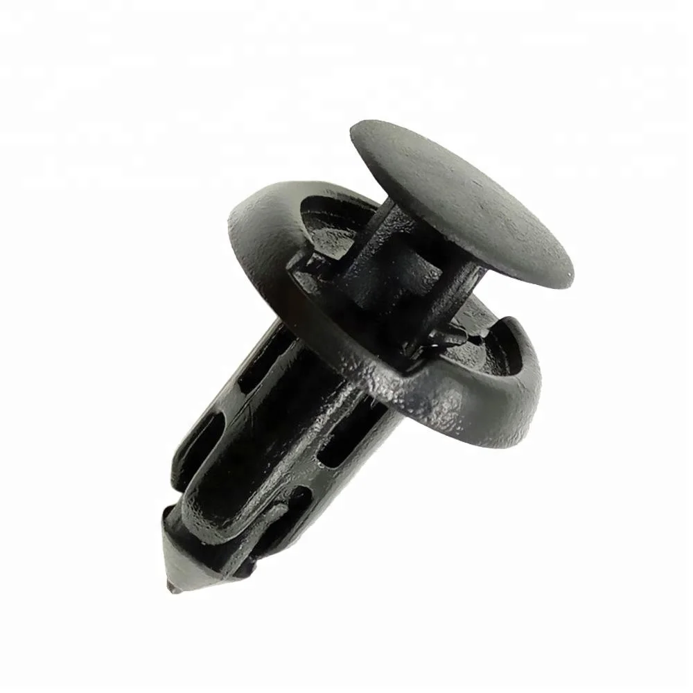 Universal 100PCS 8mm Automotive Plastic Push Type Fastener for Car bumper Mudguard fixing Clips