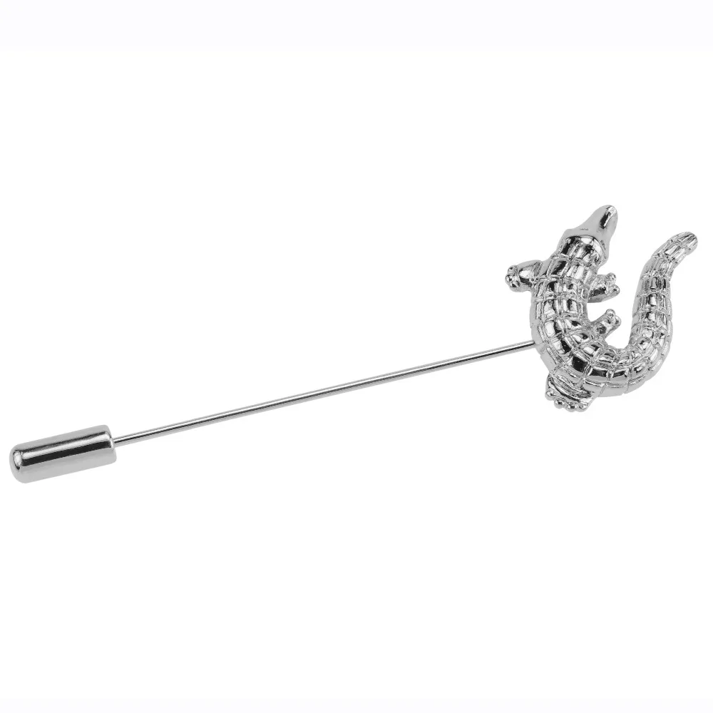 Уникальные металлические животных Крокодил лацкан