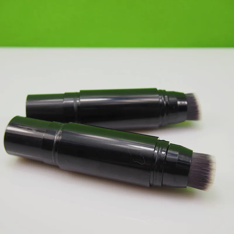 black cosmetic concealer  foundation stick tube  case with brush