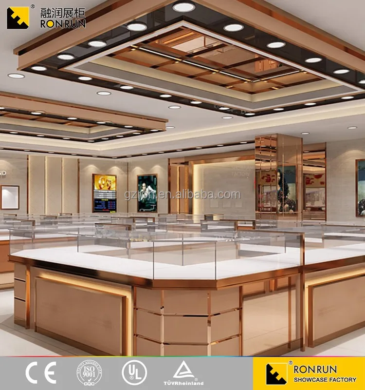 China factory retail lighted display case lock wood jewelry display