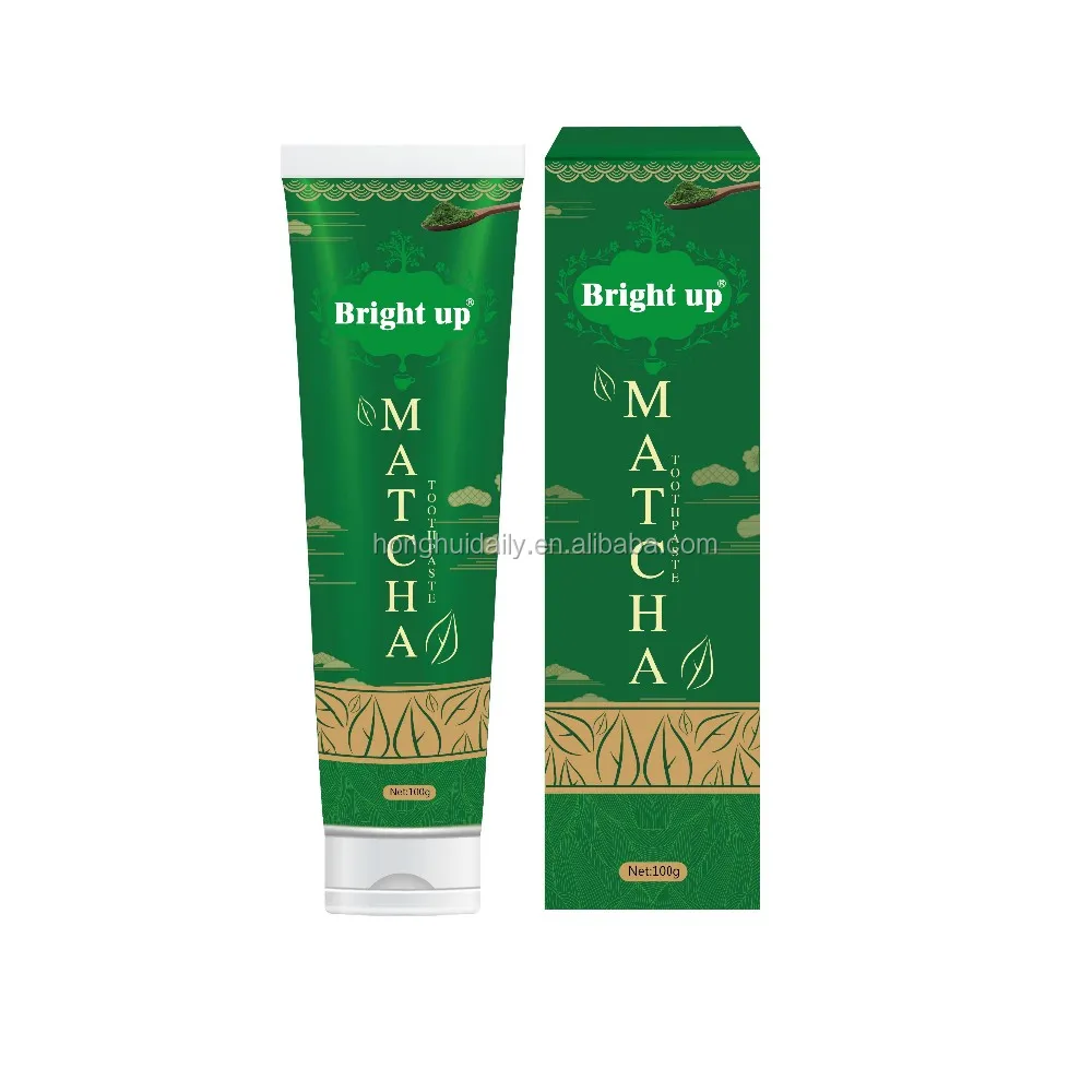 OEM Natural Fresh Breath Remove Stains Teeth Whitening Matcha Toothpaste 100g