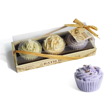 
Custom fragrance natural rich bubble relaxing bath bomb gift set handmade moisturizing spa cupcake bath fizzy 