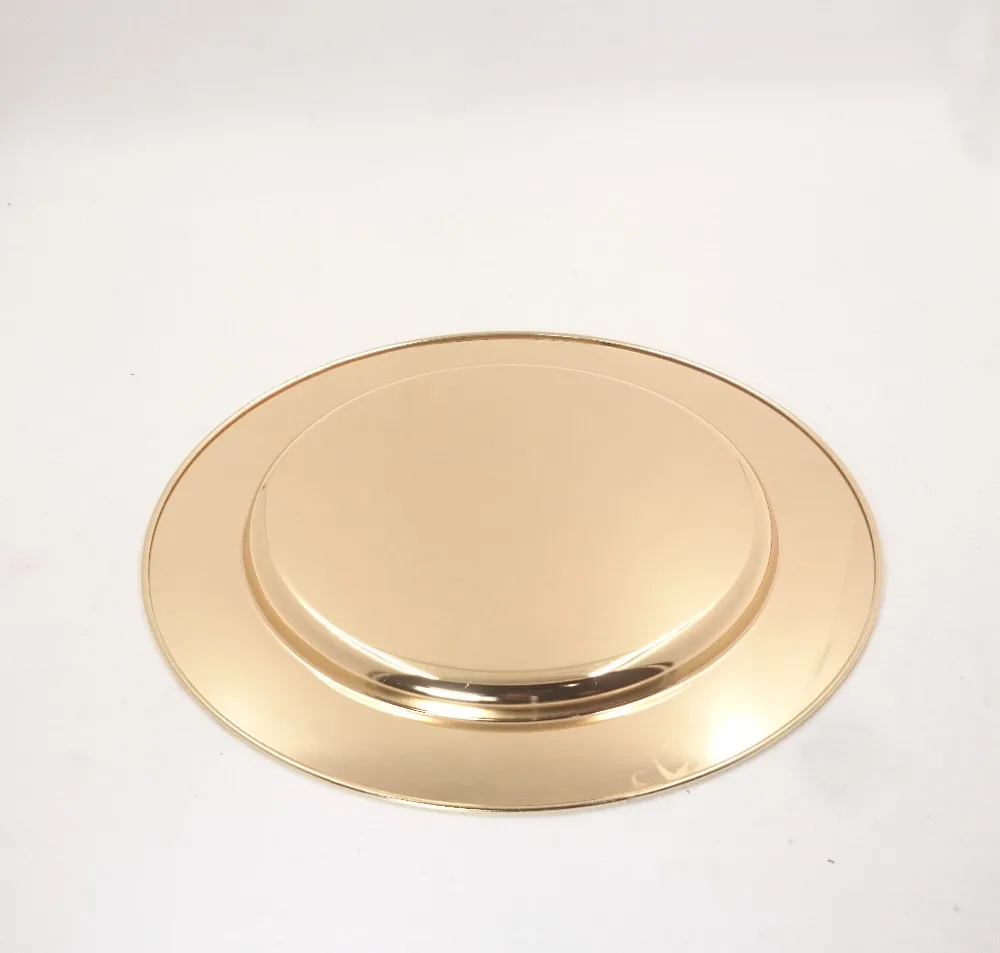 14inch Decorative Stainless Steel Gold Wedding Show Plate