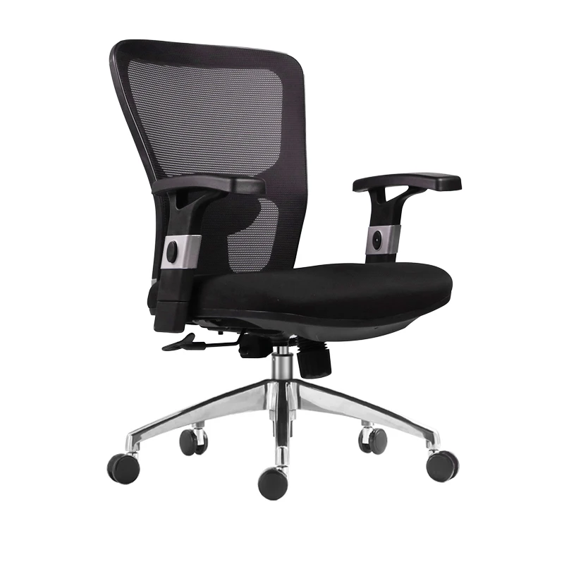 High quality ergonomic swivel mid back mesh office chair with adjustable lumbar support