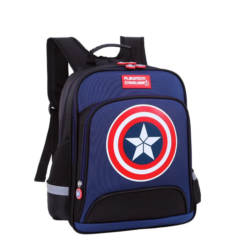 
2019 New Arrival Style Kids Bag Captain American Character Cartoon School Backpack For Boys Girls 