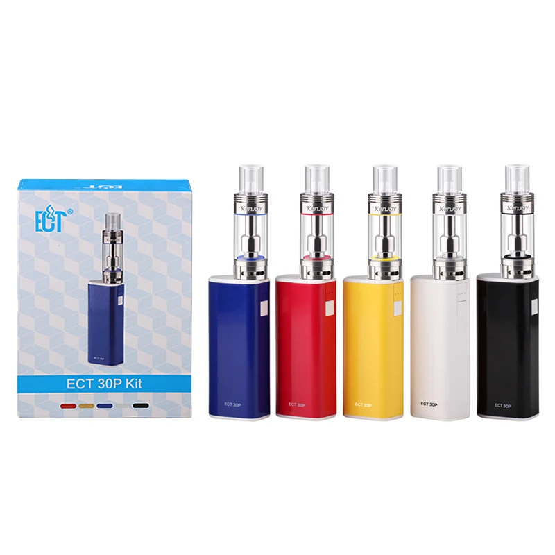 2016 new design authentic ECT 30p kit electronic cigarette 30W box mod e cigarettes 2200mah Huge vapour lighter vot mini 2.5ml