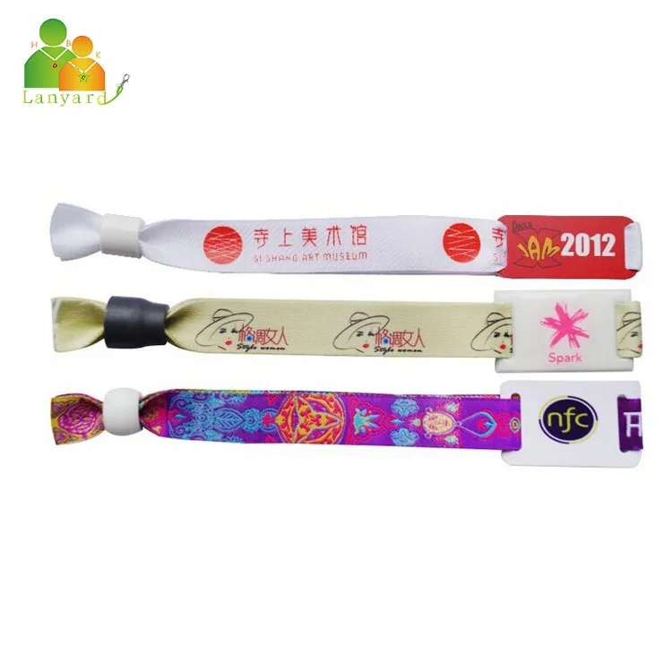 
New product LED woven wristband ,RFID woven fabric wristband from Dongguan Dongchuang 