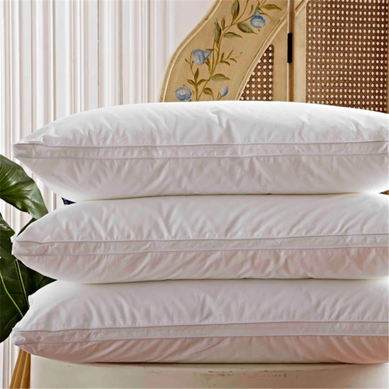 
White duck down pillow,cotton duck down pillow,hotel duck goose feather pillow 