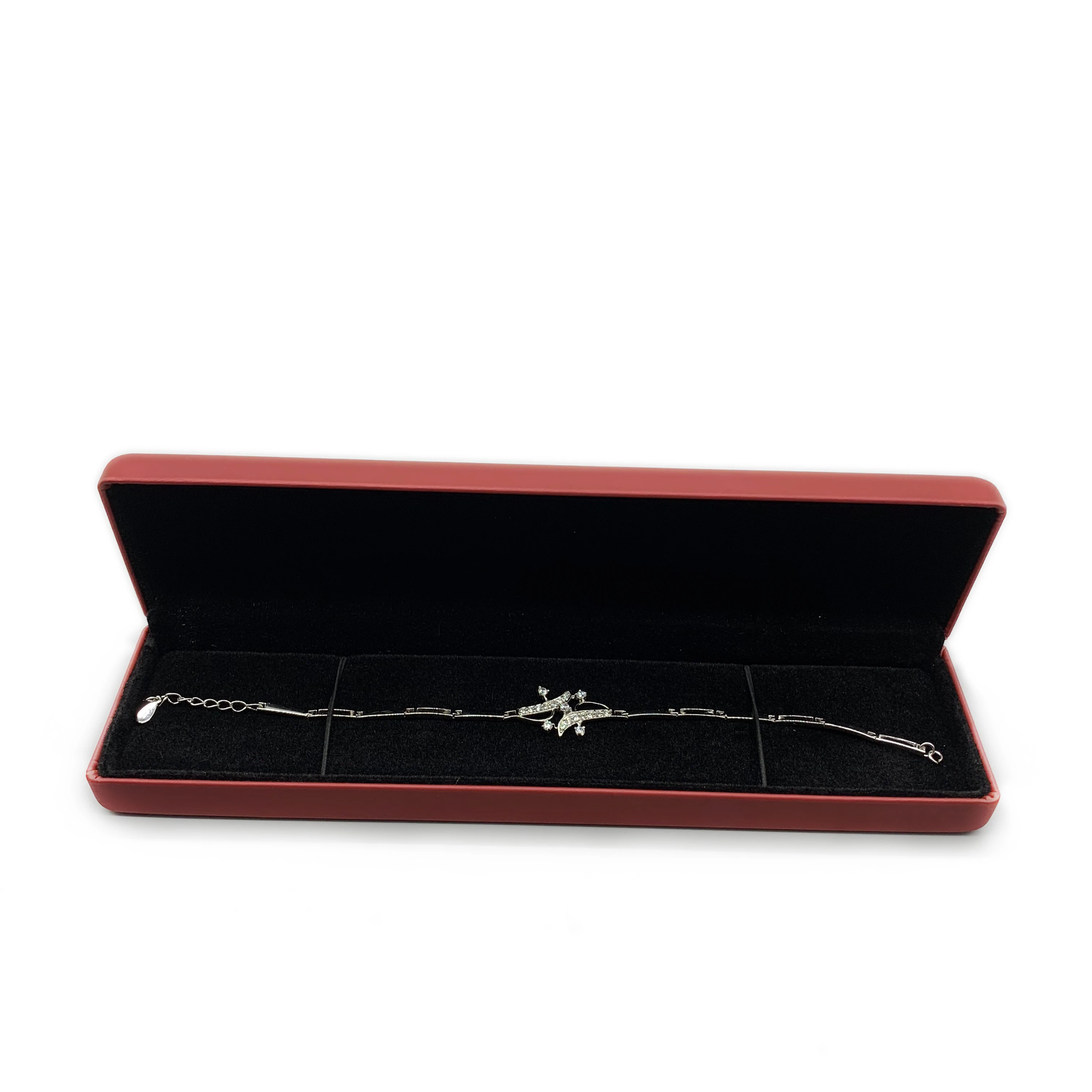 Custom factory wholesale high quality luxury iron velvet jewelry necklace pendant ring bracelet box