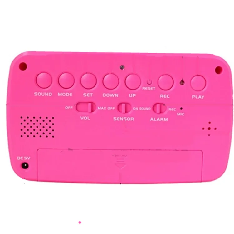 recordable alarm sound digital smart clock with intelligent night light