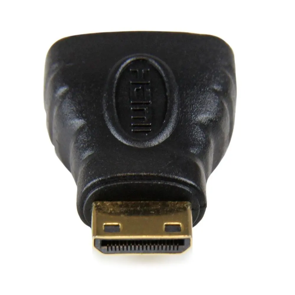 Gold Mini HDMI Male to H DMI Female Adapter Converter Plug Type A to C - Black