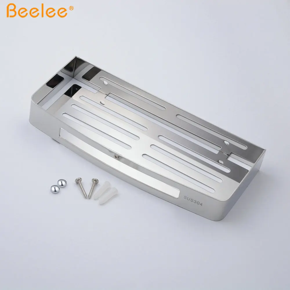 
Beelee BA9287C Metal Stainless Steel 304 Wall Mounted Bath Shower Rack Bathroom Shelves 