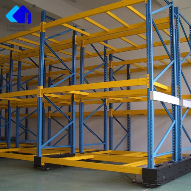 High Density Space-Saving Electric Mobile Pallet Rack