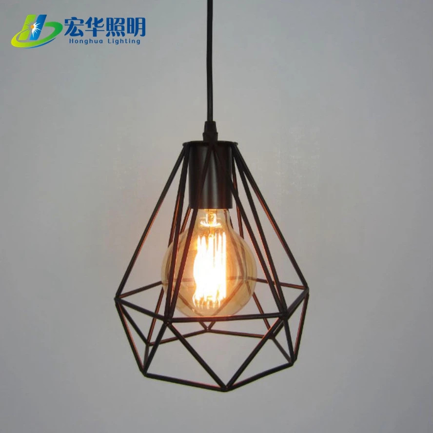 New popular fashion Nordic retro bird cage iron wire pendant light for decoration