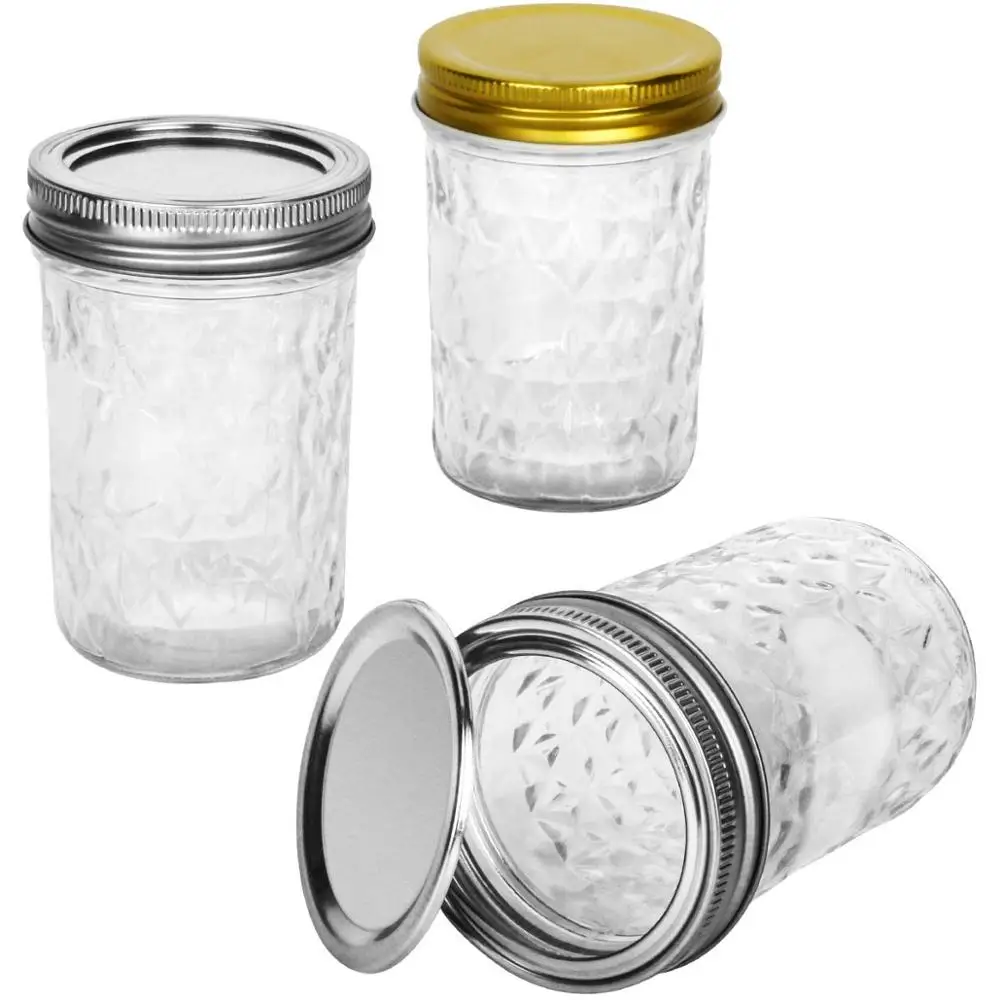  Customized logo 16 OZ glass mason jar with screw top