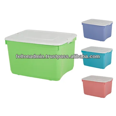 Space saving Colorful Creative Durable Trendy Color Plastic Large Storage Box Container Storage With Lid W580 x D420 x H350 mm