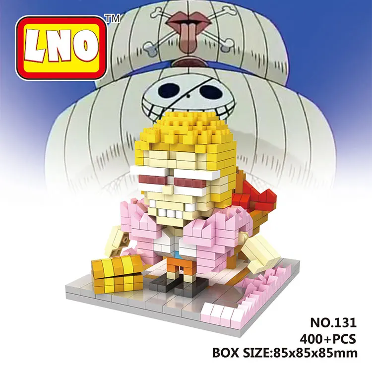 LNO educational plastic brick lot toys mini block one Anime piece toys for boys