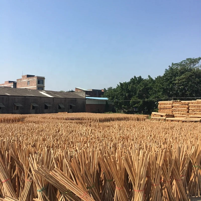 Factory sale directly plastic screw cap for broom handle made of wood round pole wooden broom stick ekels