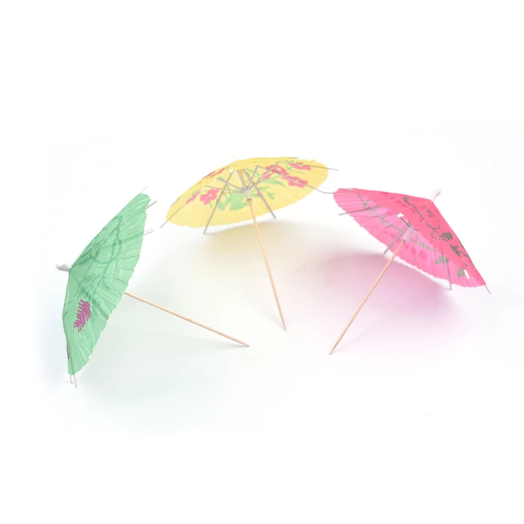 Wholesale Disposable Wooden Decorative Umbrella Picks Fireworks Food Picks
