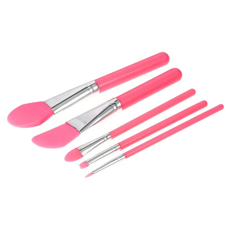6Pcs set Silicone Makeup Brush Professional Facial Mask Foundation Cream Concealer Applicator Brush