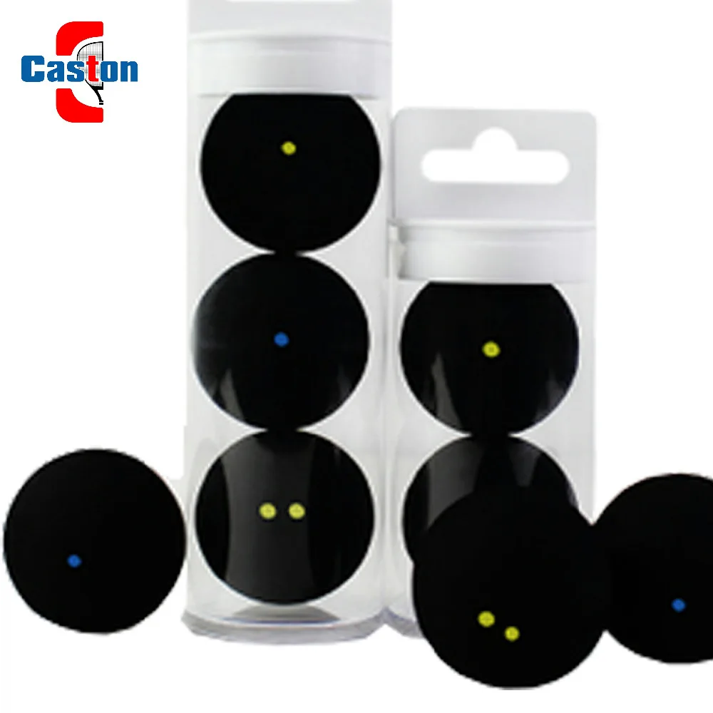 Two Yellow Dots Low Speed Rubber Ball Training Competition Squash Ball
