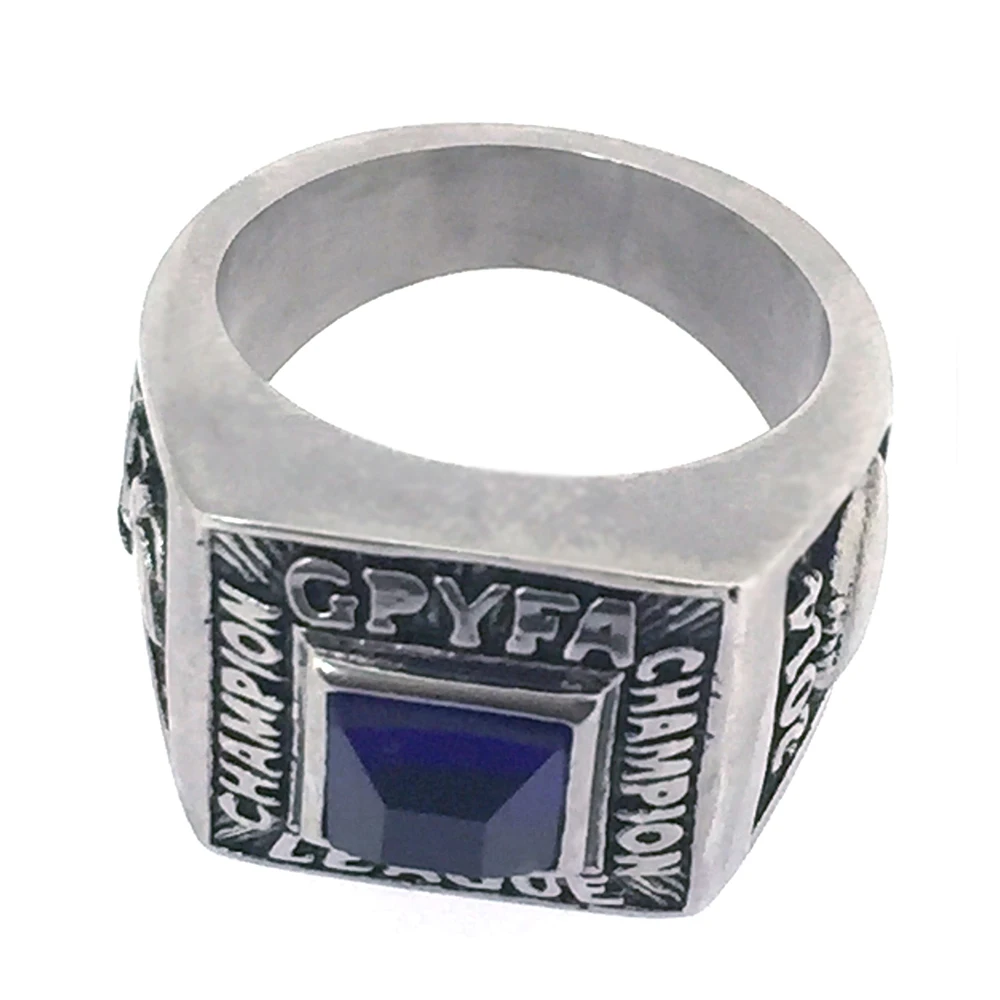 Eco-Friendly Men Ring Jewelry, Blue Stone SS925 Ring