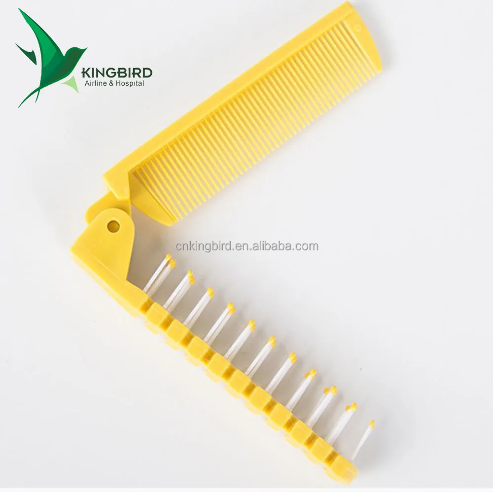 OEM Custom Logo v Plastic Hotel Pocket Comb