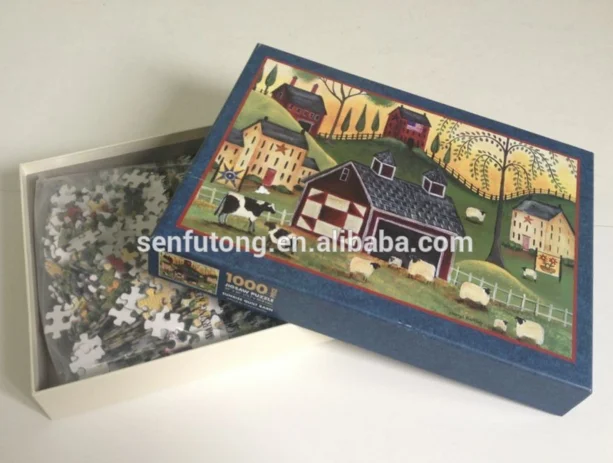 Custom 2024 High Quality Painting Puzzle For Kids and Adults Gifts cardboard for jigsaw puzzle  1000 piece