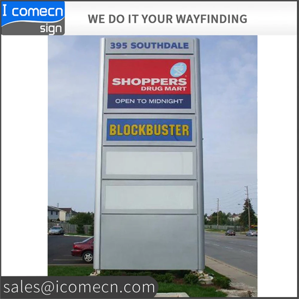 used outdoor digital signs sale aluminium pole led pylon sign for advertising