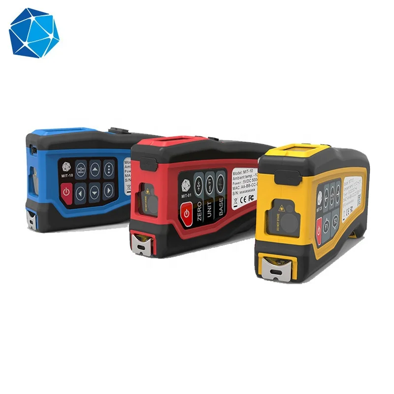 Handheld Intelligent Length and Volume digital electric tape roll with laser measuring tool and BLE4.2 barcode scanner