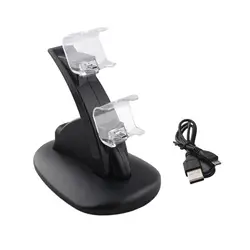 USB Dual Gamepad Charger Controller Game Controller Power Supply Charging Station Stand For  Playstation 4 PS4