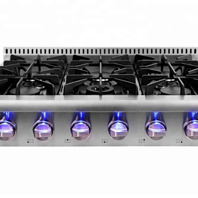 Газовая плита Hyxion из нержавеющей стали бытовая кухонная техника 6 высокомощных горелок чистой меди дальномер 36