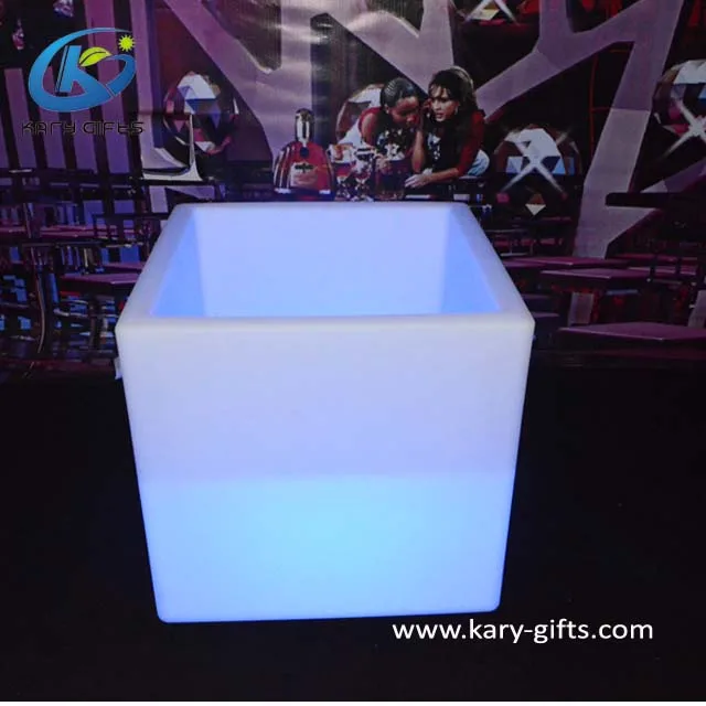 Party Plastic Led Glow LOUNGE CHAIR Cube Furniture