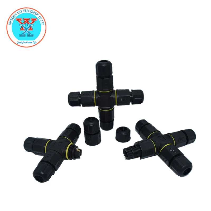 Водонепроницаемый 4way2pin электрические водонепроницаемый кабельный разъем распределительная коробка