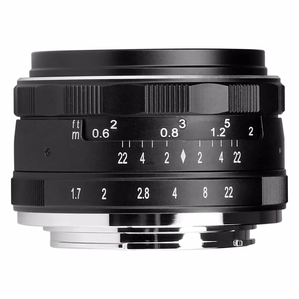 Meike  35mm F1.7 Large Aperture Wide Angle Manual Focus Lens APS-C for Canon/Sony /Nikon/Fuji/ 4/3 Mount Mirrorless Cameras