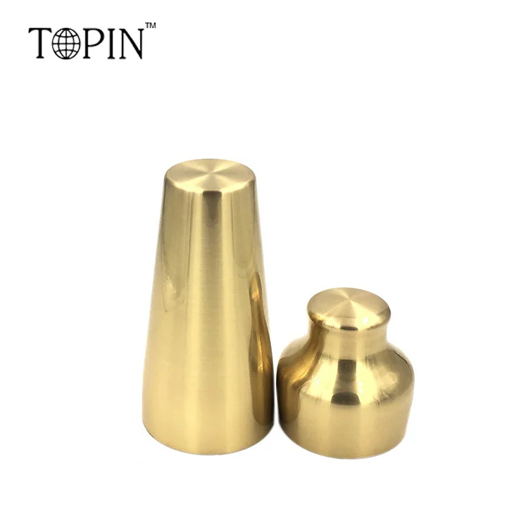 18 Ounce French style  Stainless Steel 304  gold plating Barware Cocktail Shaker set for Drinks Bar Home Use