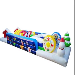 new outdoor christmas kids inflatable  obstacle course for sale