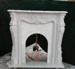 Customized indoor small marble fireplace