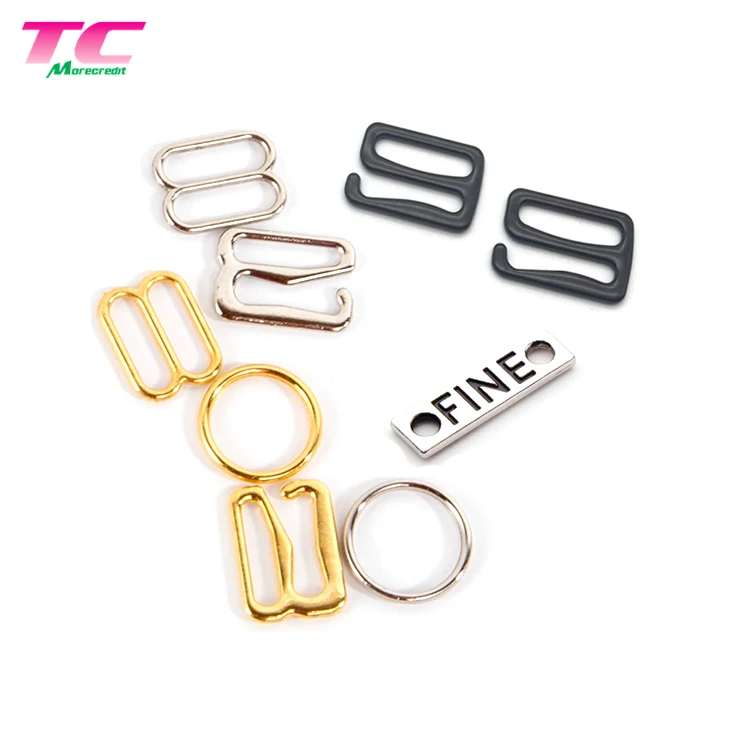 Superior Quality Metal Lingerie Buckles Bra Rings Slider Hook Manufacturer, Custom Metal Swimwear Underwear Bra Accessories