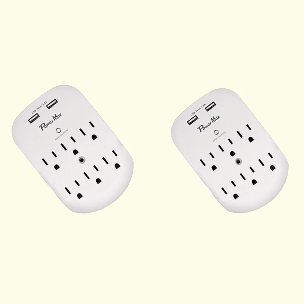 Best Quality 2021 hot sell wall tap Surge Protector 6 sockets Smart plug power strip USA extension socket 3 outlet and 2 USB