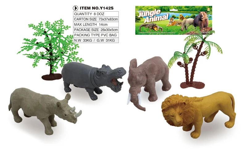 Wholesale cheap plastic zoo animals simulation farm/wild animal for kid