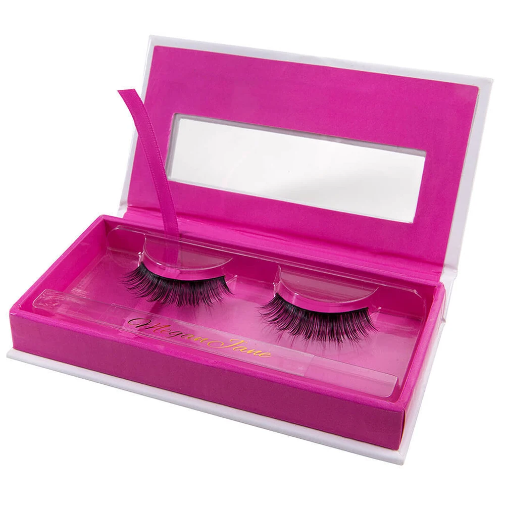 custom handmade hard eyelash box and cheap eyelash box packaging with white PVC tray for eyelash packaging