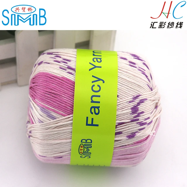 factory wholesale Fashion Popular Low Price space dyed fancy type  bamboo cotton mixed hand knitting yarn for knitting sweater