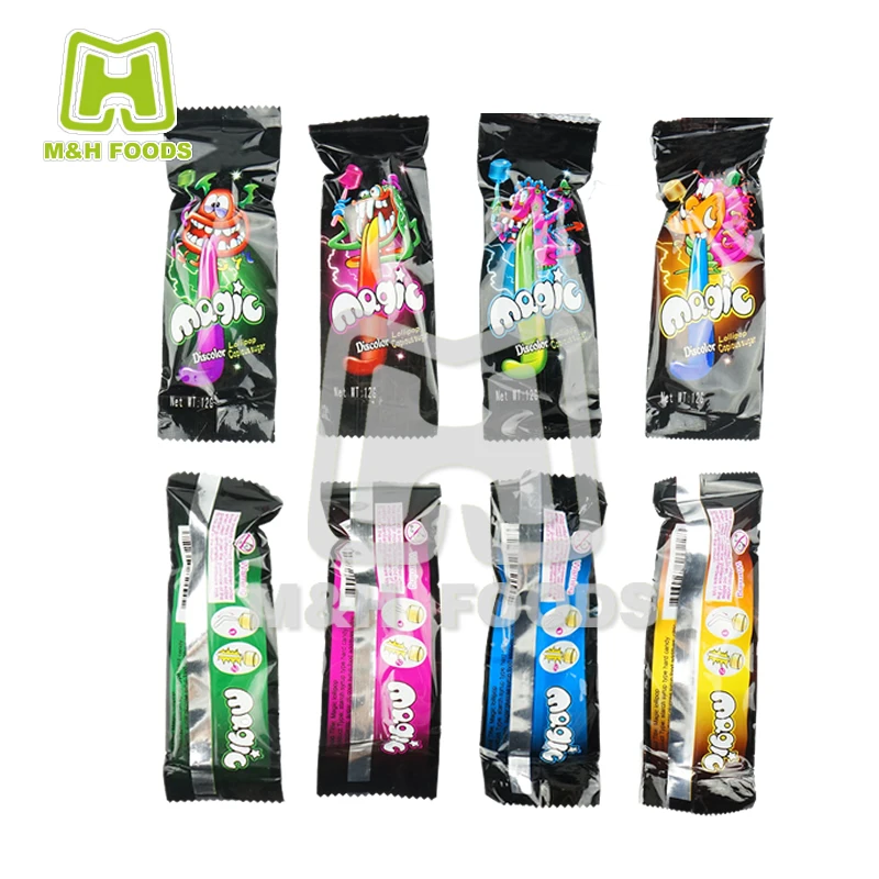 Candy Product Type 12g Magic Fruity Light Up Fluorescence Lollipops