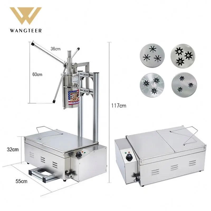 Горячая Распродажа, фритюрница 5 л из нержавеющей стали, испанская чурромашина