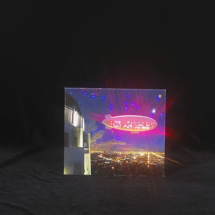 
New arrival custom led light wedding invitations memory music greeting cards 