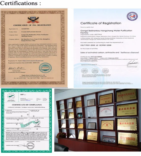 
Manufacturer supply high iodine value coconut based granular activated carbon for water treatment 