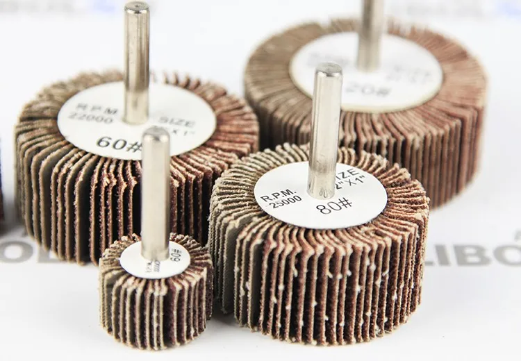 
Abrasive Cloth Flap Wheel with Mounted Steel Shank 