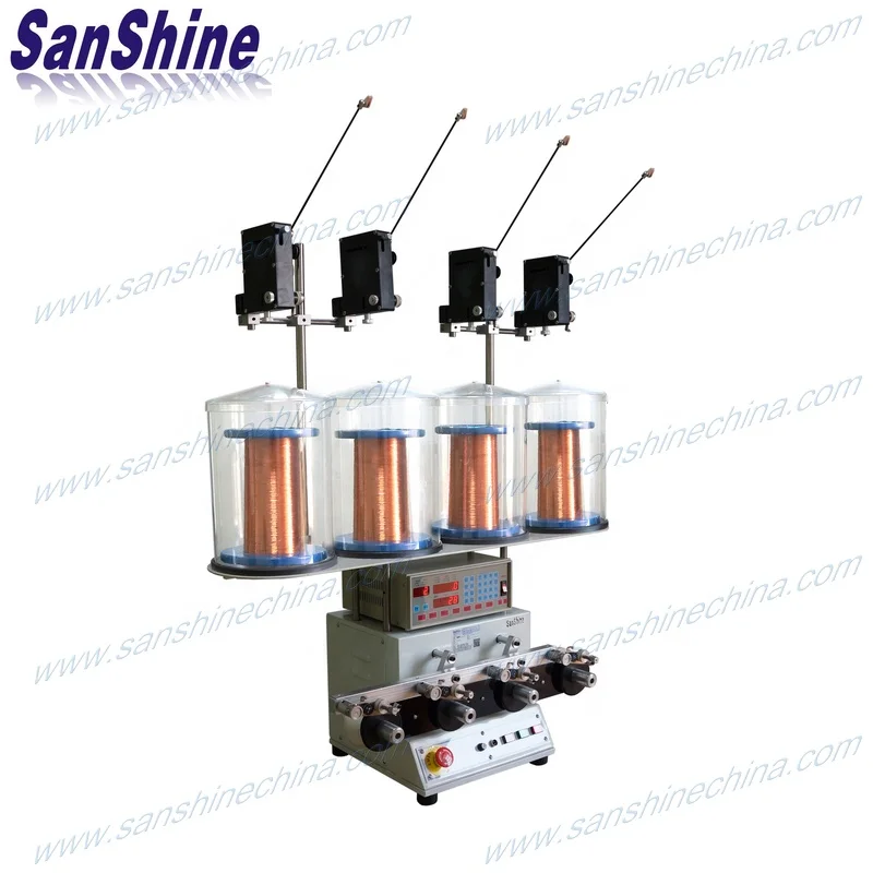 
Obverse four spindles filtering choke coil winding machine 