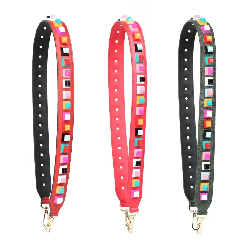 Meetee B-S049 105*4cm New Color Messenger Bag with Wide Shoulder Strap Nail Buckle and Long Strap Upper Material PU